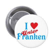 Ich liebe I love Unterfranken Anstecknadelbuttons