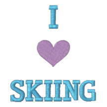 "ICH LIEBE-SKI FAHRENDES" HEMD - kundengebundene S Besticktes Shirt