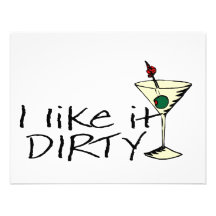Ich mag es schmutziger Martini Einladungskarte