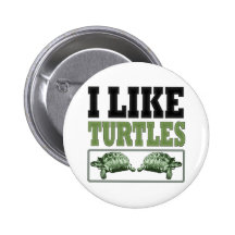 Ich mag Schildkröte-großen Text Button