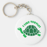Ich mag Schildkröten Keychain Schlüsselbänder