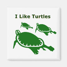 Ich mag Schildkröten Kühlschrankmagnete