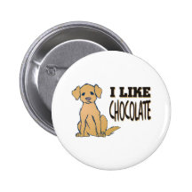 Ich mag Schokoladen-Labrador retriever-Thema Anstecknadelbuttons