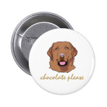 Ich mag Schokoladen-Labrador retriever-Thema Anstecknadelbuttons