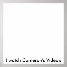 Ich passe Cameron Videos auf Poster