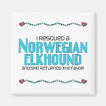 Ich rettete ein norwegisches Elkhound (weiblichen  Kühlschrankmagnete