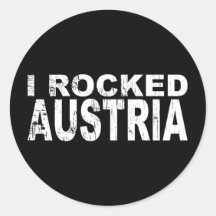 Ich schaukelte Österreich Runder Aufkleber