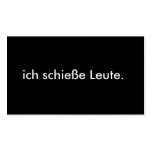 ich schieße Leute Visitenkartenvorlage