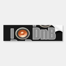 ICH SPIELE DnB Trommel- und Baßmusikhemden und -ga Autoaufkleber