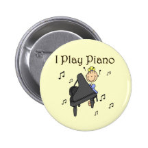 Ich spiele Klavier-T-Shirts und Geschenke Anstecknadelbuttons