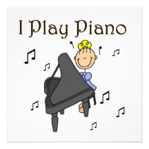 Ich spiele Klavier-T-Shirts und Geschenke Individuelle Ankündigung