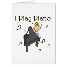 Ich spiele Klavier-T-Shirts und Geschenke Karte