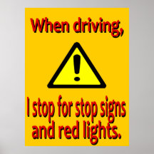 Ich stoppe für Stoppschild-Plakat
