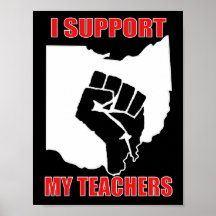 Ich stütze meine Lehrer Posterdrucke