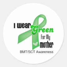 Ich trage ein grünes Band für meine Mutter BMT/SCT Sticker