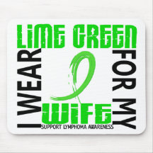 Ich trage Limones Grün für mein Lymphom der Ehefra Mousepads