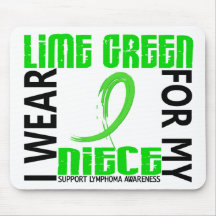 Ich trage Limones Grün für mein Lymphom der Nichte Mousepads