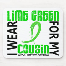 Ich trage Limones Grün für mein Lymphom des Cousin Mousepads