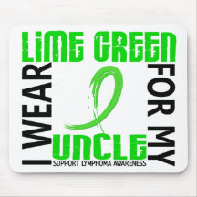 Ich trage Limones Grün für meinen Onkel 46 Lymphom Mousepads