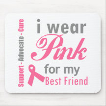 Ich trage Rosa für meinen besten Freund Mousepad