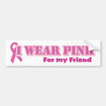 Ich trage Rosa für meinen Freund Auto Sticker