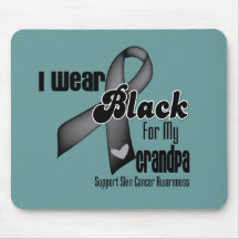 Ich trage Schwarzes für meinen Großvater-Haut-Kreb Mousepad
