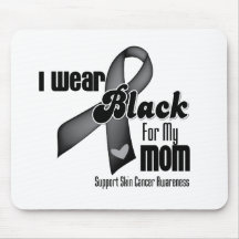Ich trage Schwarzes für meinen Mamma-Haut-Krebs Mousepads