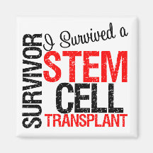 Ich überlebte eine Stammzelle-Transplantation (rot Kühlschrankmagnet