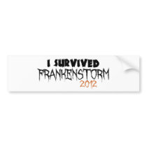 Ich überlebte Frankenstorm 2012 autoaufkleber