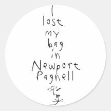Ich verlor meine Tasche… Runde Sticker