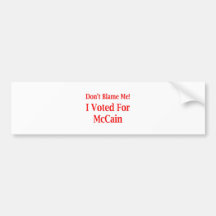 Ich wählte für McCain T-Shirts Autoaufkleber