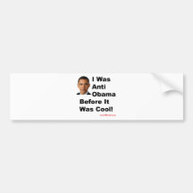 Ich war AntiObama, bevor es cool war! Auto Aufkleber