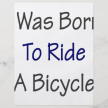 Ich war geboren, Fahrrad zu fahren Personalisierte Flyer
