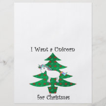 Ich will einen Unicorn für Weihnachten Flyerdesign
