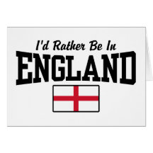 Ich würde eher in England sein Grußkarte