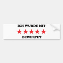 ich wurde MIT 5 sternen bewertet Autosticker