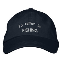 Ich würde vielmehr gestickten Hut FISCHEN Baseballcap