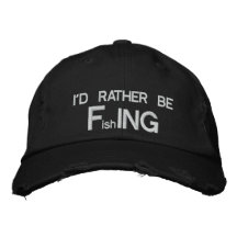 Ich würde vielmehr - lustiges Fischen fischen Bestickte Baseballcaps
