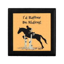 Ich würde vielmehr reiten! Pferd Modeschmuckschachteln
