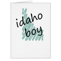 Idaho-Junge auf das Idaho-Karten-dem Zeichnen des 