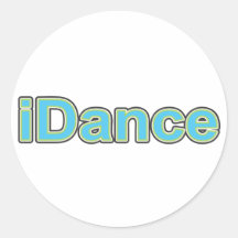 iDance Blau Runder Aufkleber