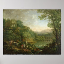 Ideale Landschaft, 1776 Plakatdruck