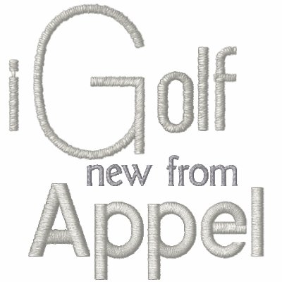 iGolf gesticktes Poloschwarzes silvrlogo