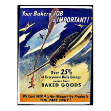 Ihr Bäckerei-Job ist wichtige, gebackene Waren Postkarte