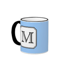 Ihr Brief. Kundenspezifisches Monogramm. Blaues Sc Haferl