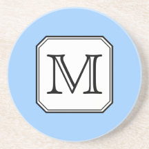 Ihr Brief. Kundenspezifisches Monogramm. Blaues Sc Bierdeckel