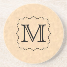 Ihr Brief. Kundenspezifisches Monogramm. Schwarzes Getränke Untersetzer