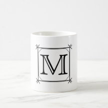 Ihr Brief. Kundenspezifisches Monogramm. Schwarzwe Teehaferl