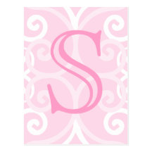 Ihr Brief. Kundenspezifisches rosa Strudel-Monogra Postkarten