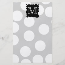 Ihr Brief, Monogramm. Punkte mit schwarzem Splat. Bedruckte Flyer